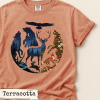 Load image into Gallery viewer, Forest Night Wildlife Shirt