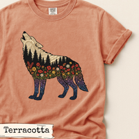 Load image into Gallery viewer, Wolf Silhouette Forest Design