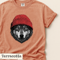 Load image into Gallery viewer, Wolf Beanie Shirt