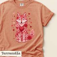 Load image into Gallery viewer, Floral Wolf Valentine Shirt