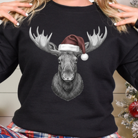 Load image into Gallery viewer, Santa Hat Moose | Christmas Moose