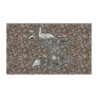 Load image into Gallery viewer, Paisley Fox Tea Towel | Decorative Kitchen Towel, Brown Paisley Background