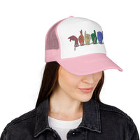 Load image into Gallery viewer, Pride ASL Hands Foam Trucker Hat | Rainbow Sign Language Cap