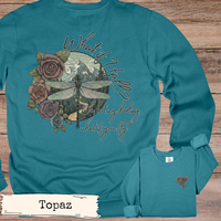Load image into Gallery viewer, Inspirational Quote Sweatshirt – Dragonfly Nature Design for Hiking Comfort