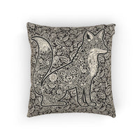Load image into Gallery viewer, Geometric Fox Woven Pillow | Tribal Woodland Throw Pillow