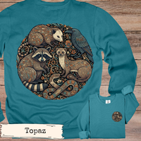 Load image into Gallery viewer, Woodland Animals Circle Art Hoodie