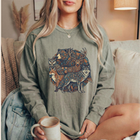 Load image into Gallery viewer, Mandala Long Sleeve Shirt – Bohemian Nature Design Mens Tee