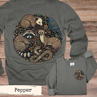 Load image into Gallery viewer, Woodland Animals Circle Art Hoodie