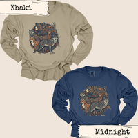 Load image into Gallery viewer, Mandala Long Sleeve Shirt – Bohemian Nature Design Mens Tee