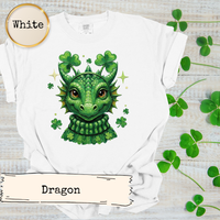 Load image into Gallery viewer, Dragon Wearing Shamrocks T-shirt
