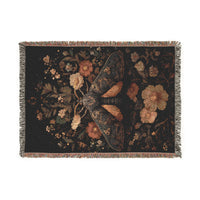 Load image into Gallery viewer, Vintage Floral Tapestry Woven Blanket | Antique Bloom Throw
