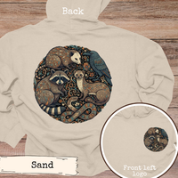 Load image into Gallery viewer, Woodland Animals Circle Art Hoodie