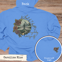 Load image into Gallery viewer, Inspirational Quote Sweatshirt – Dragonfly Nature Design for Hiking Comfort