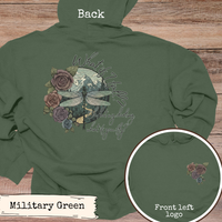 Load image into Gallery viewer, Inspirational Quote Sweatshirt – Dragonfly Nature Design for Hiking Comfort