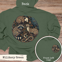 Load image into Gallery viewer, Woodland Animals Circle Art Hoodie