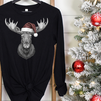 Load image into Gallery viewer, Santa Hat Moose | Christmas Moose