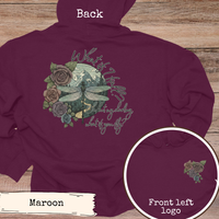 Load image into Gallery viewer, Inspirational Quote Sweatshirt – Dragonfly Nature Design for Hiking Comfort