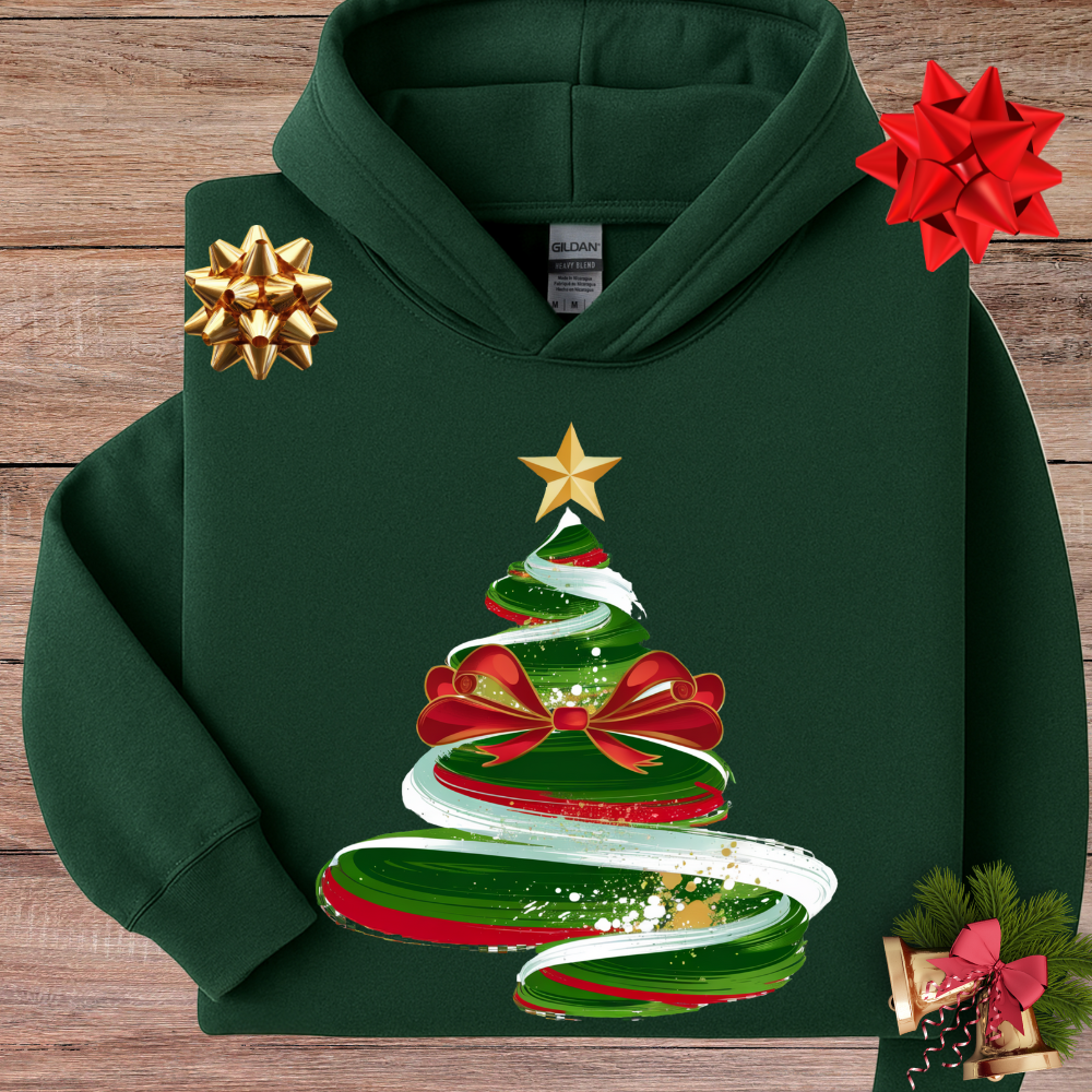 Swirly Paint Christmas Tree | Modern Christmas