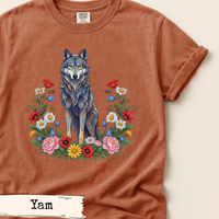 Load image into Gallery viewer, Floral Wolf Design