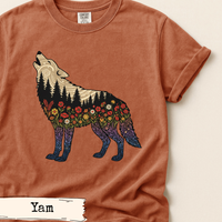 Load image into Gallery viewer, Wolf Silhouette Forest Design