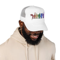 Load image into Gallery viewer, Pride ASL Hands Foam Trucker Hat | Rainbow Sign Language Cap
