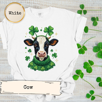 Load image into Gallery viewer, Cow Wearing Shamrocks T-shirt