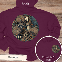 Load image into Gallery viewer, Woodland Animals Circle Art Hoodie