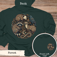 Load image into Gallery viewer, Woodland Animals Circle Art Hoodie