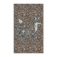 Load image into Gallery viewer, Paisley Fox Tea Towel | Decorative Kitchen Towel, Brown Paisley Background