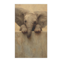 Load image into Gallery viewer, Baby Elephant Peekaboo Tea Towel | Neutral Nursery Kitchen Decor
