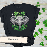 Load image into Gallery viewer, Elephant Wearing Shamrocks T-shirt