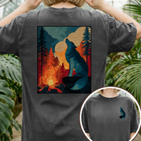 Load image into Gallery viewer, Wolf Campfire Shirt