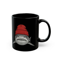 Load image into Gallery viewer, Tiger Shark with Yellow Beanie Coffee Cup (11oz/15oz)