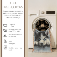 Load image into Gallery viewer, Forest Tapestry Blanket – Woven Moon Landscape Rustic Cabin Throw
