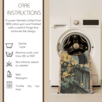 Load image into Gallery viewer, Black Cat Tapestry – Handwoven Cottagecore Throw Blanket