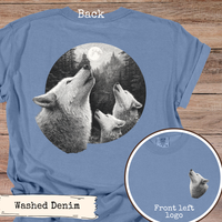 Load image into Gallery viewer, Wolf Howling at Moon Shirt
