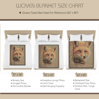 Load image into Gallery viewer, Fox Throw Blanket – Woven Vintage Tapestry for Woodland Nursery