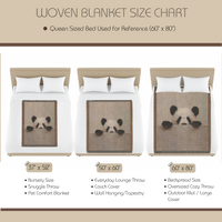 Load image into Gallery viewer, Panda Woven Blanket – Soft Cotton Throw for Nursery Gifts