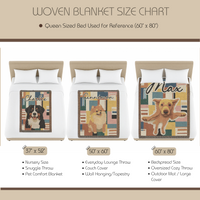 Load image into Gallery viewer, Custom Pet Blanket – Woven Cotton Personalized Portrait Throw