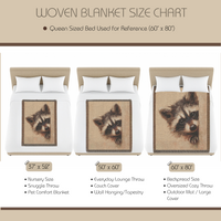 Load image into Gallery viewer, Raccoon Woven Blanket – 100% Cotton Wildlife Throw