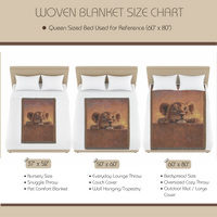 Load image into Gallery viewer, Lion Throw Blanket – Handwoven Cub Design Safari Nursery Wall Hanging