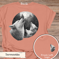 Load image into Gallery viewer, Wolf Howling at Moon Shirt