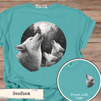 Load image into Gallery viewer, Wolf Howling at Moon Shirt