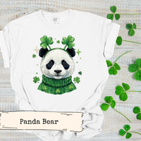 Load image into Gallery viewer, Panda Wearing Shamrocks T-shirt