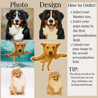 Load image into Gallery viewer, Custom Pet Blanket – Woven Cotton Personalized Portrait Throw