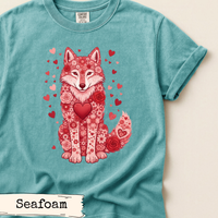 Load image into Gallery viewer, Floral Wolf Valentine Shirt