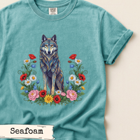 Load image into Gallery viewer, Floral Wolf Design