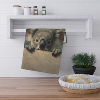 Load image into Gallery viewer, Peeking Koala Tea Towel | Cotton Poly Kitchen Towel