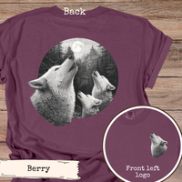 Load image into Gallery viewer, Wolf Howling at Moon Shirt