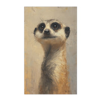 Load image into Gallery viewer, Meerkat Portrait Tea Towel | Cute Prairie Animal Illustration
